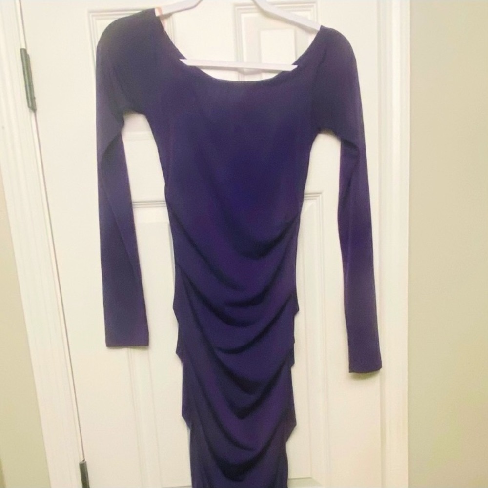 Body Central Purple Long Sleeve Dress